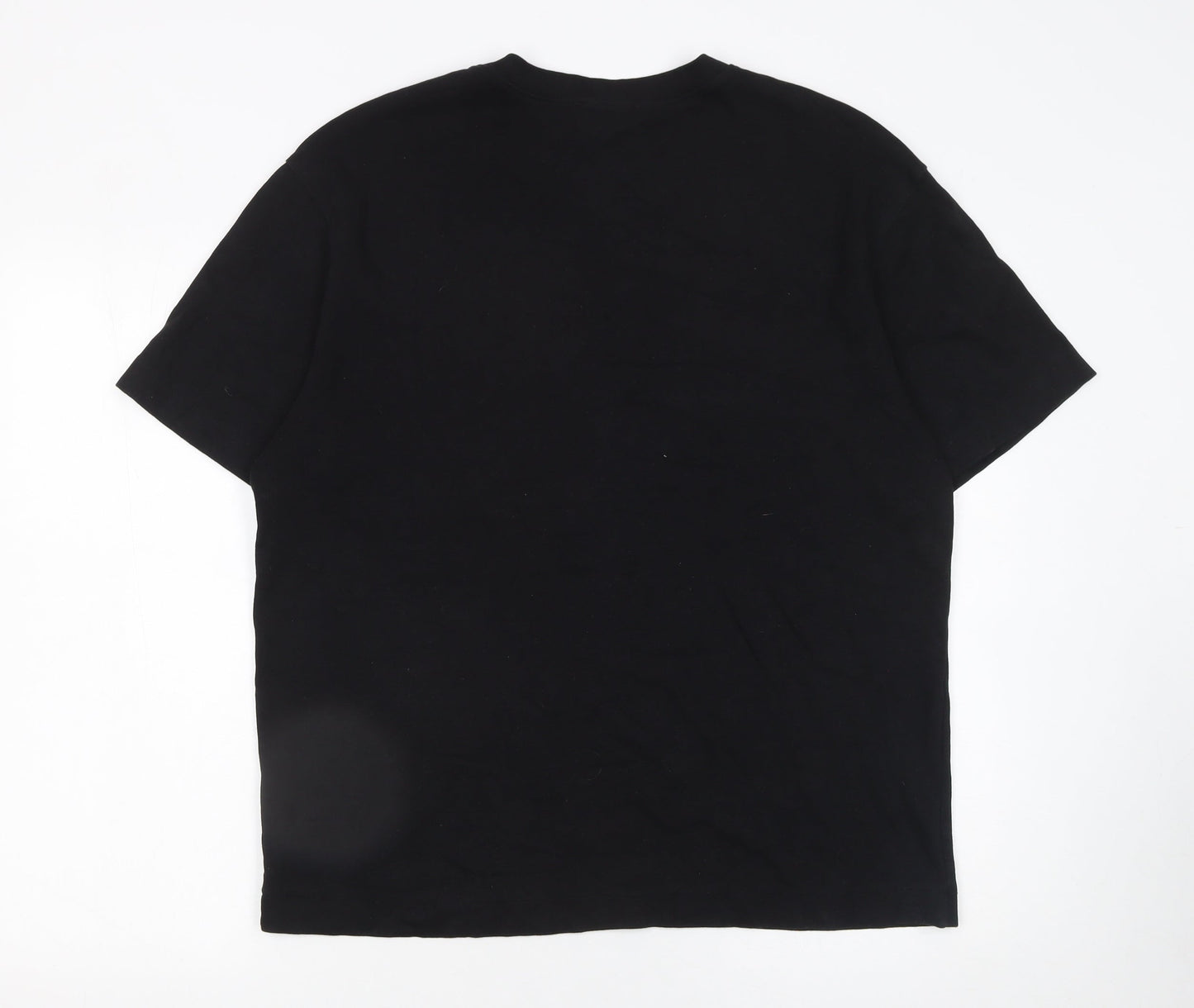 Paul Galvin Men's Black Cotton Crew Neck Short Sleeve T-Shirt Size L