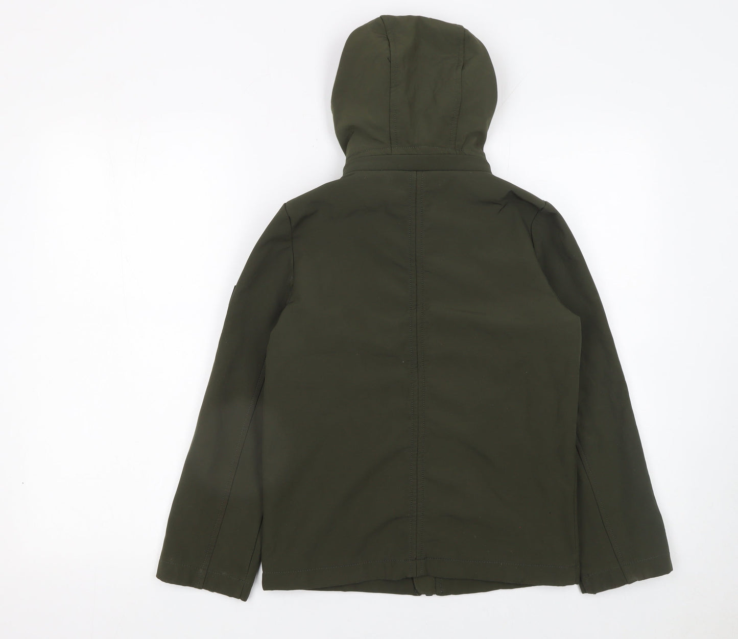 Michael Kors Boys Green Hooded Soft Shell Jacket Age 8 Full Zip Casual