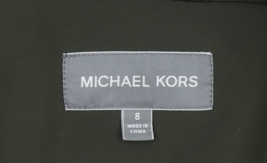 Michael Kors Boys Green Hooded Soft Shell Jacket Age 8 Full Zip Casual