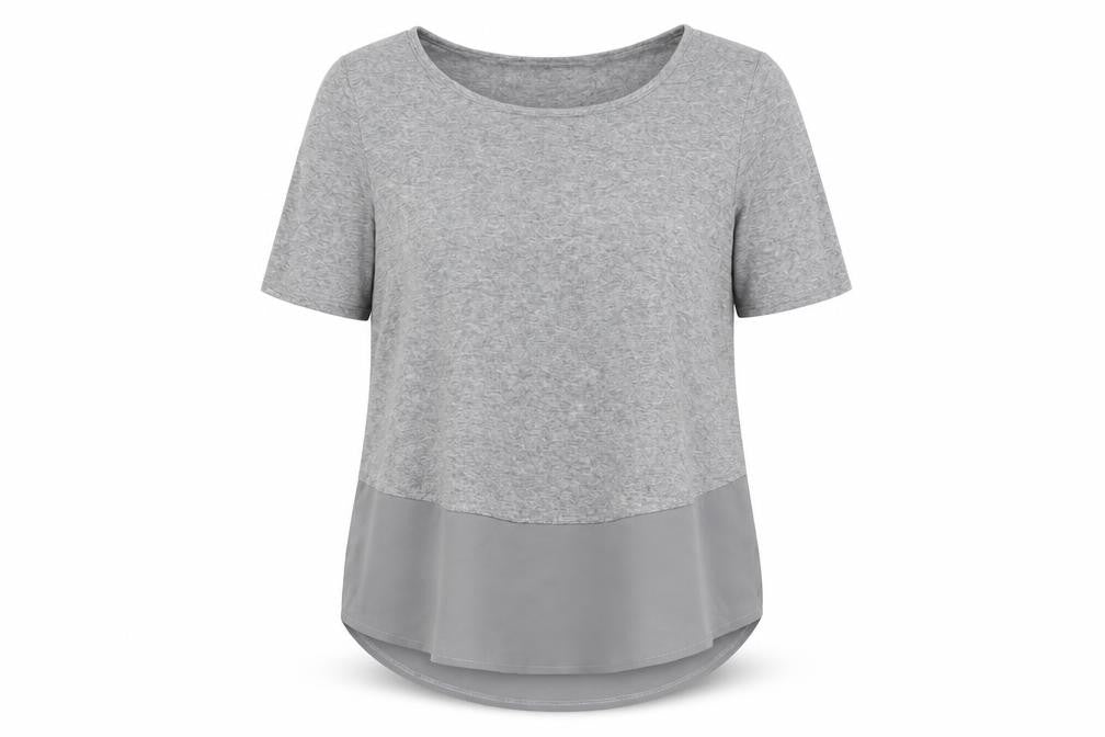 Savida Women's Grey Short Sleeve Jersey T-Shirt Size 12