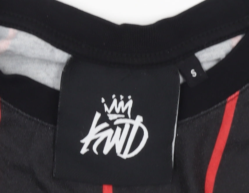 Kings Will Dream Men's Red Gradient Stripe Slim T-Shirt Size S
