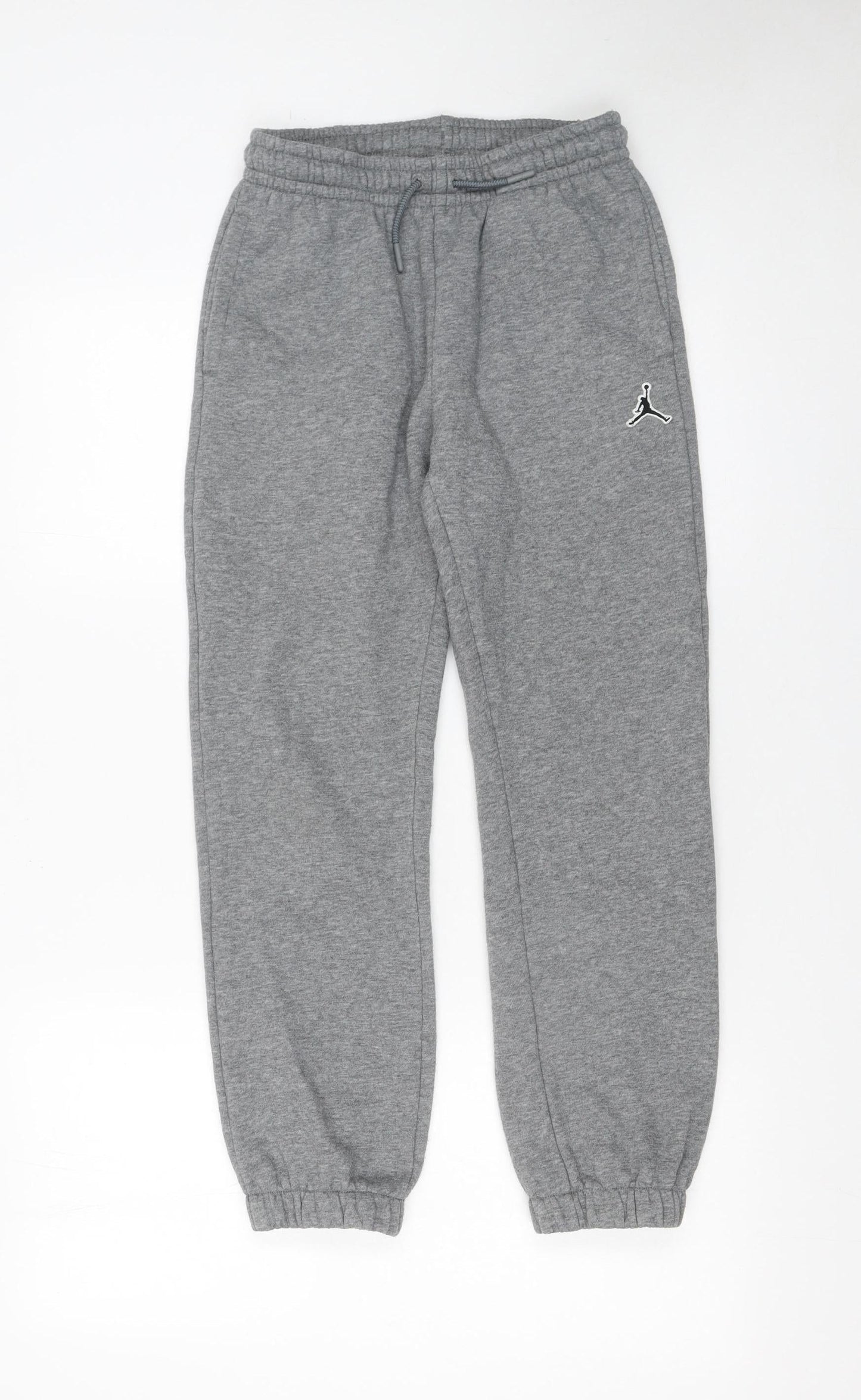 Jordan Boys Grey Jogger Sweatpants 10-12 Years Cotton Blend Fleece