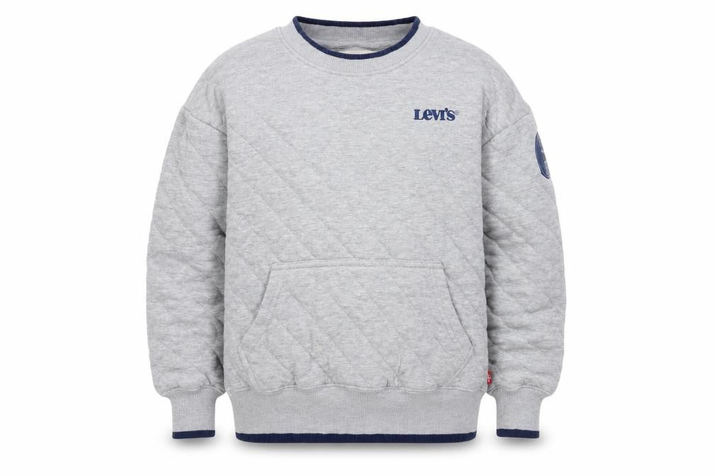 Levi's Boys Grey Quilted Pullover Sweatshirt 12 Years