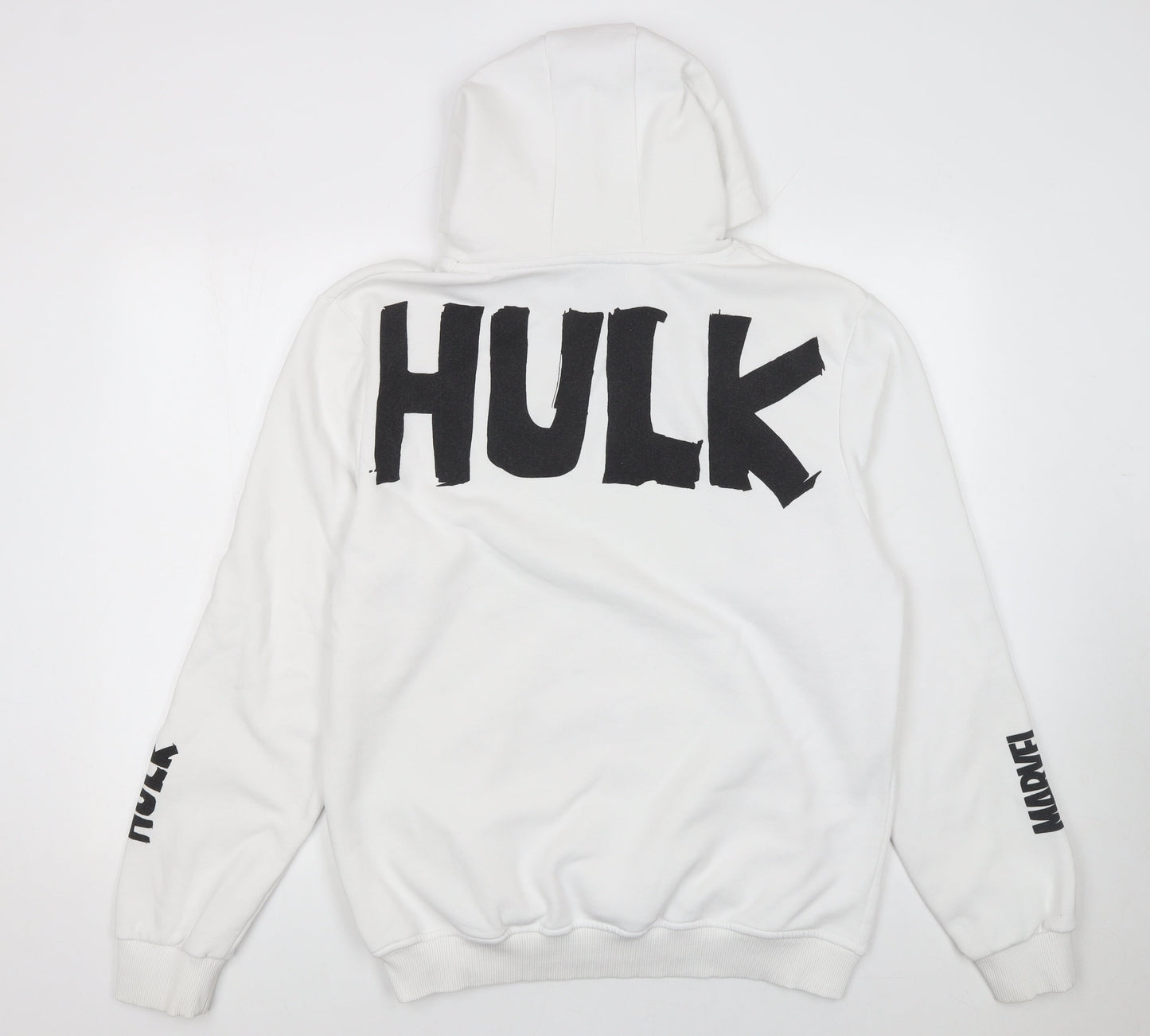 Marvel Men’s White Hulk Graphic Pullover Hoodie XL