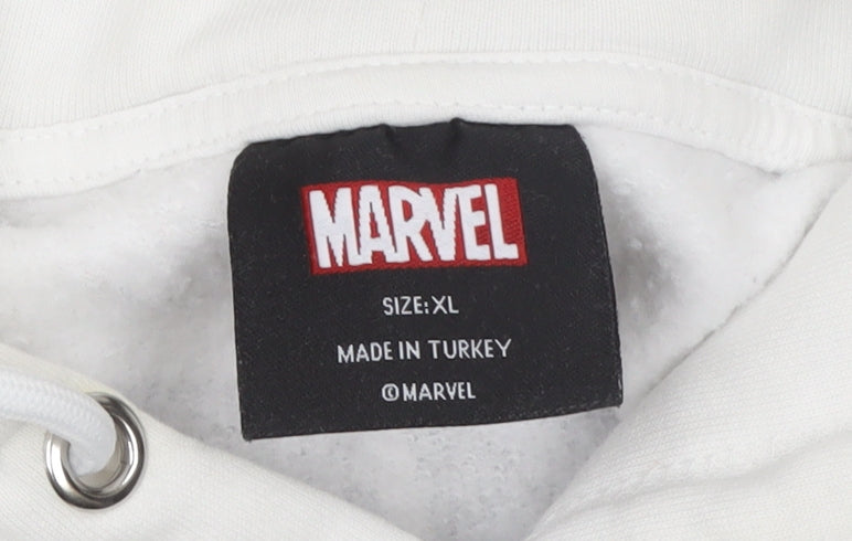 Marvel Men’s White Hulk Graphic Pullover Hoodie XL
