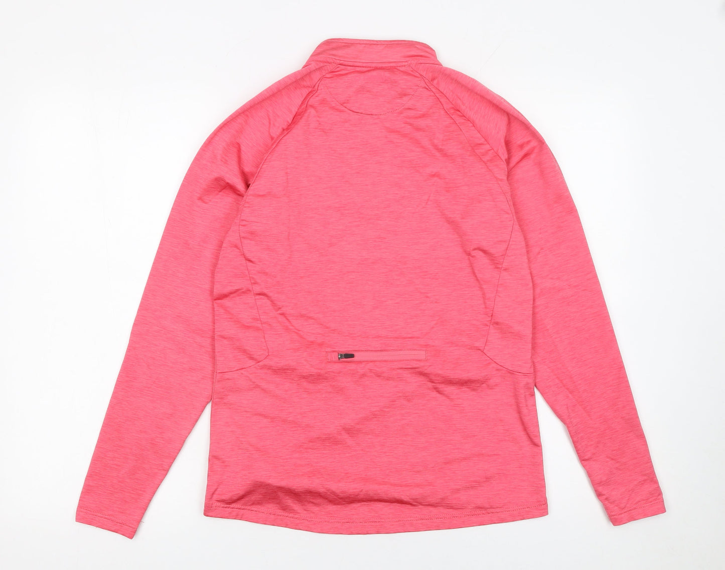 O'Neills Girls Pink 13 Years 1/4 Zip Long Sleeve Sports Sweatshirt