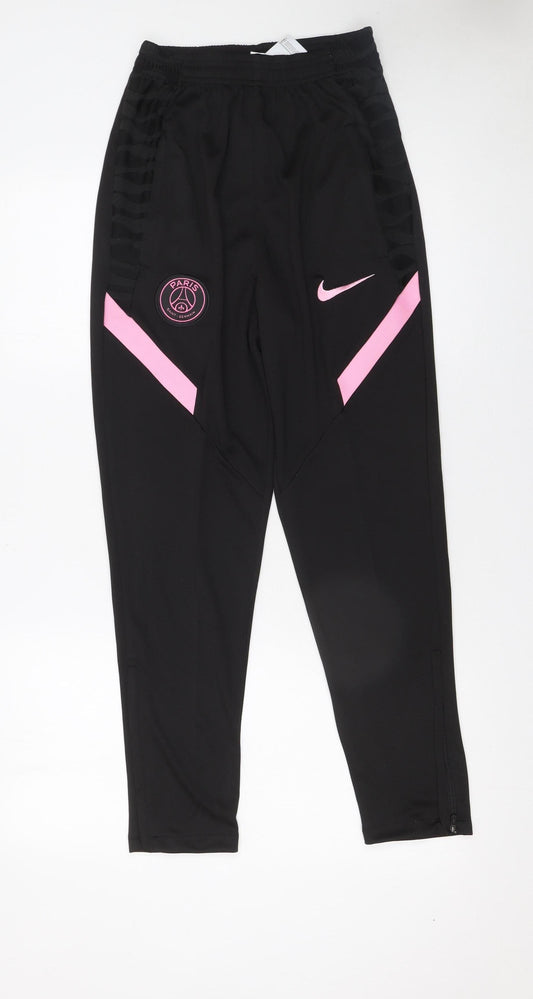 Nike Paris Saint-Germain Black Jogger Trousers Men's Small Polyester