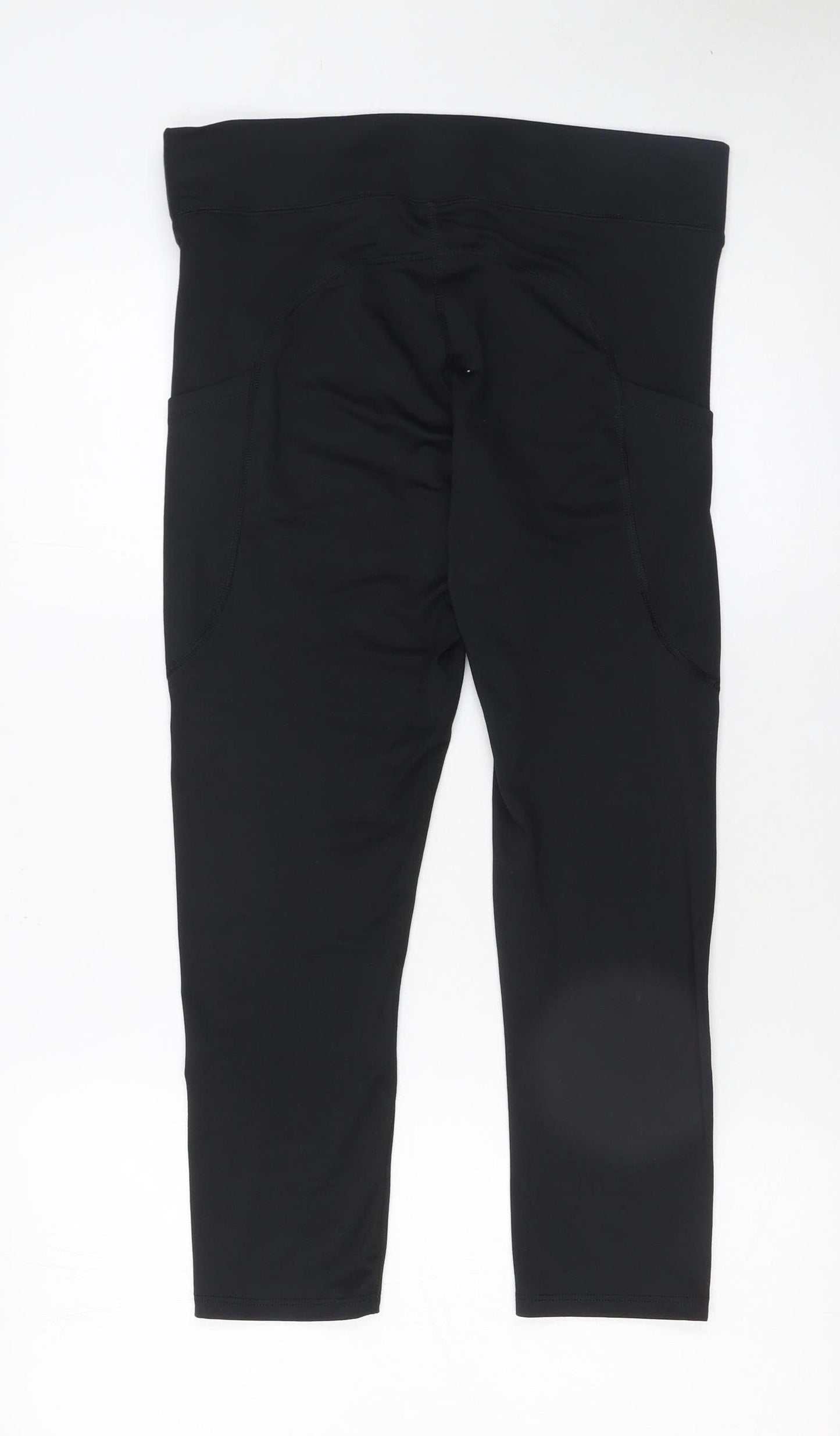 Dunnes Stores Women Black Medium Cropped Leggings with Pockets