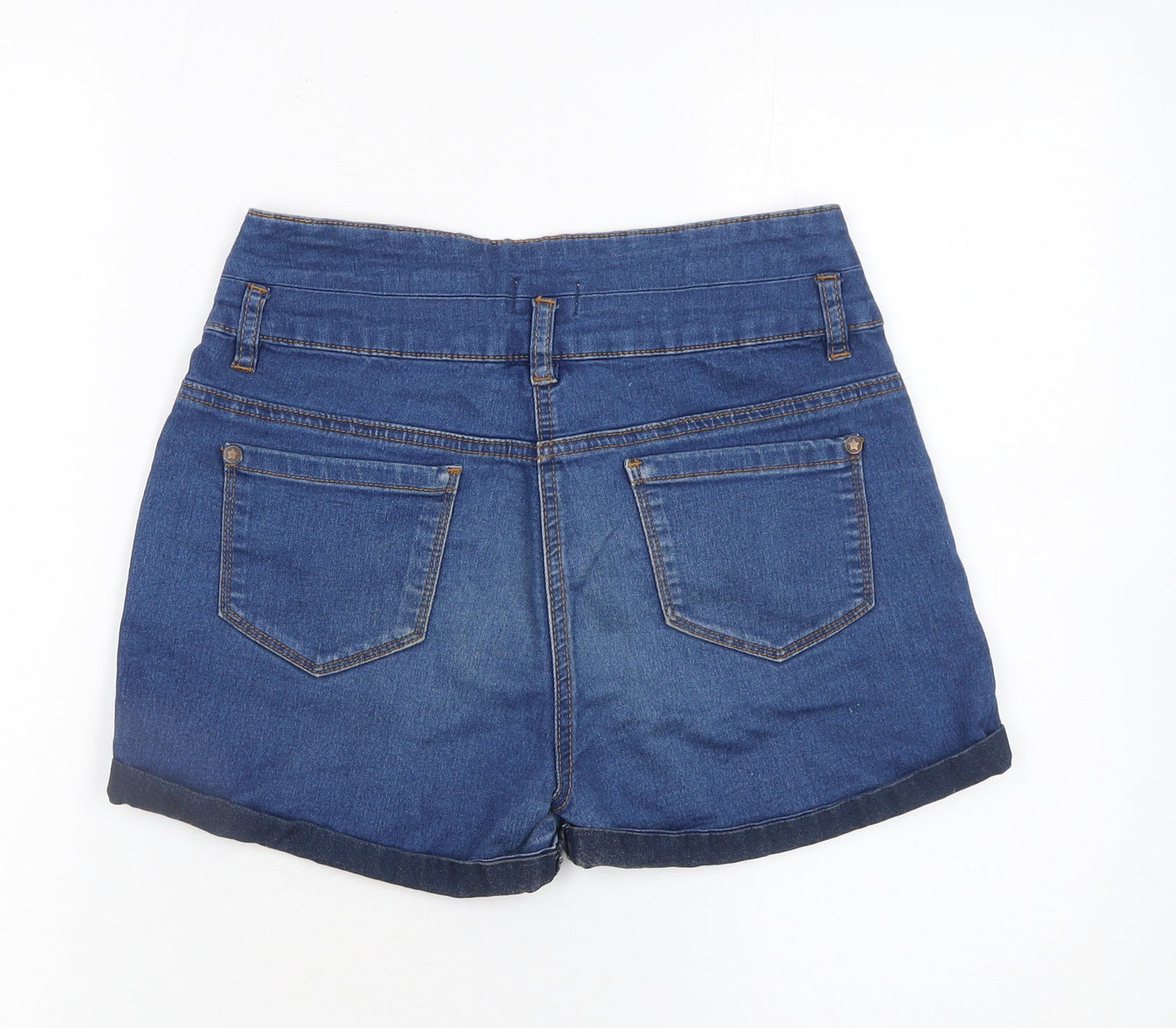 St Bernard for Dunnes Stores Women's Blue High Rise Denim Shorts Size 26in