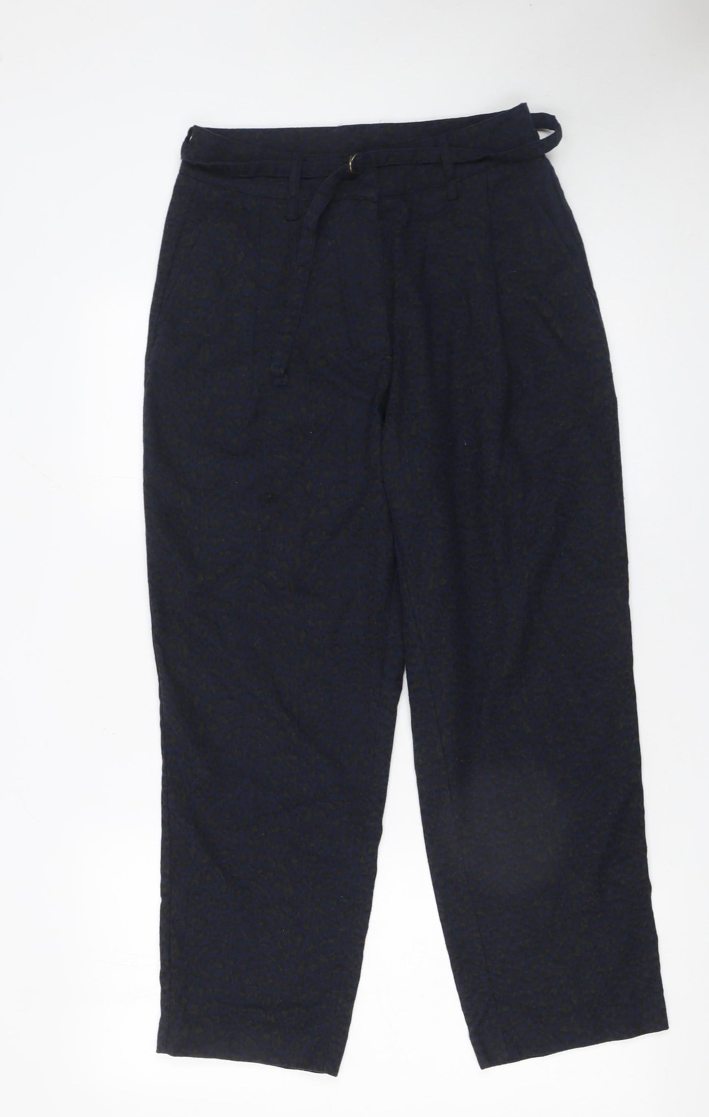Frnch Paris Women's Blue Animal Print Chino Trousers S