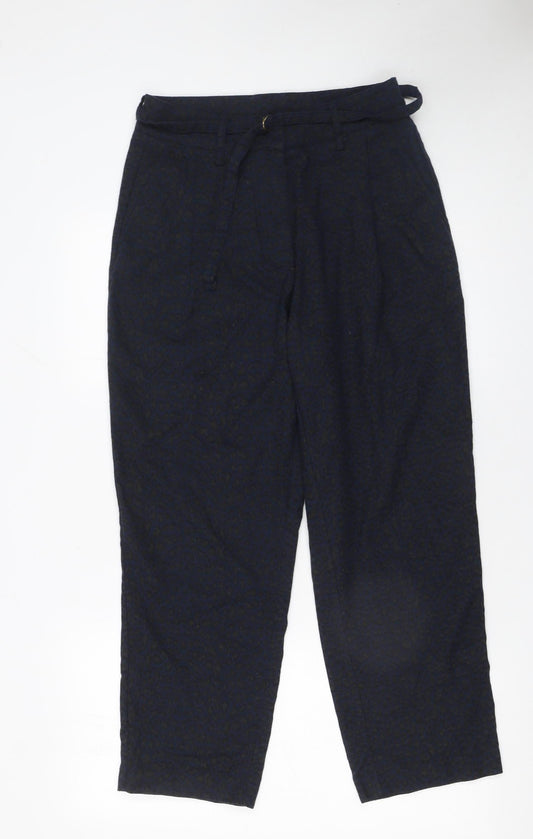Frnch Paris Women's Blue Animal Print Chino Trousers S