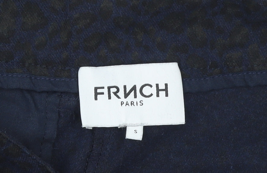 Frnch Paris Women's Blue Animal Print Chino Trousers S
