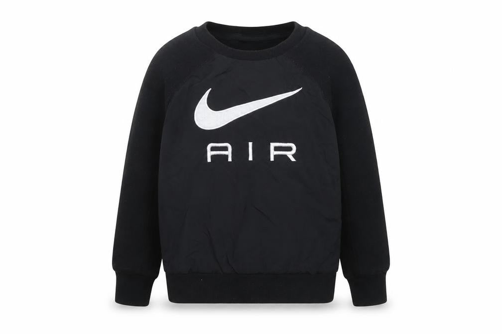 Nike Boys Black Crew Neck Pullover Sweatshirt 4-5 Years Cotton Blend