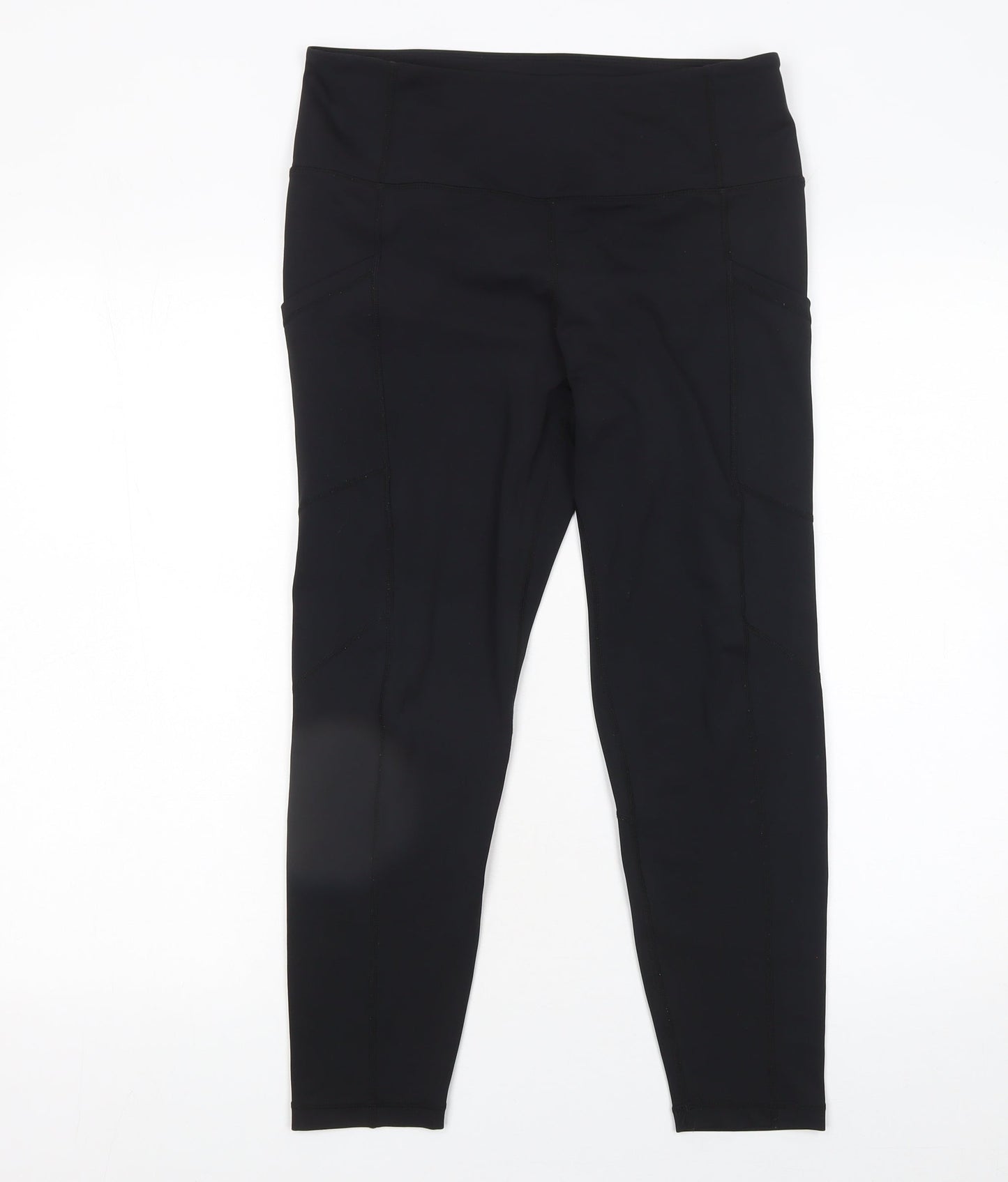 Fit Pink Womens Black Leggings Size 12 Slim Stretch Activewear Trousers