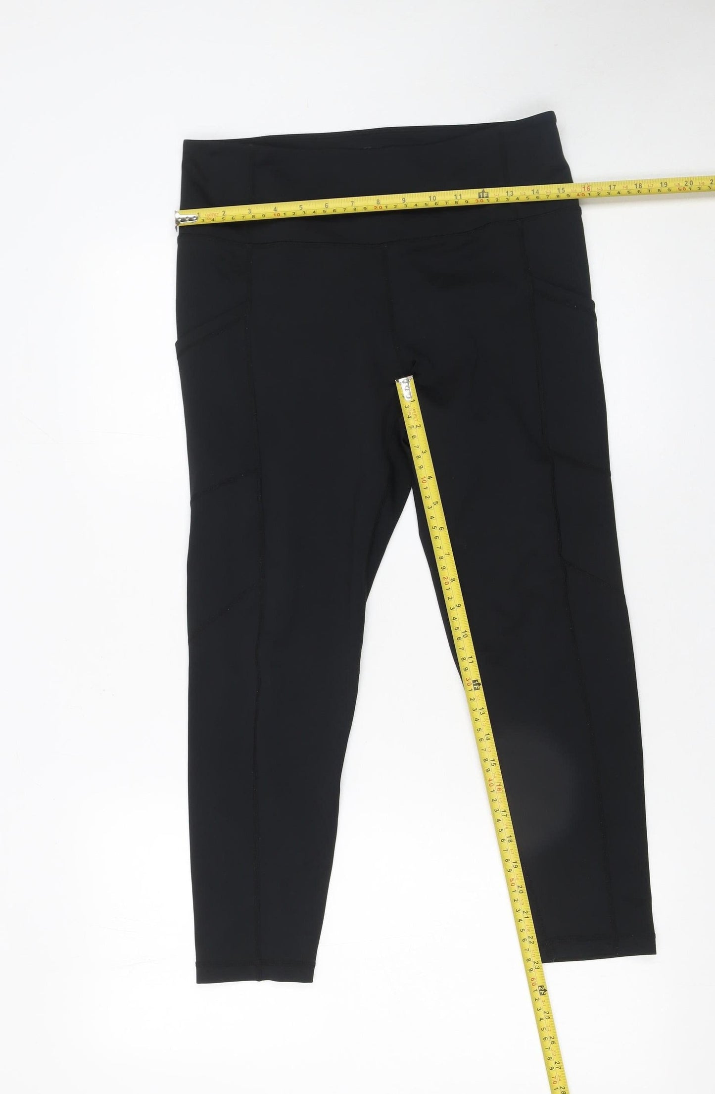 Fit Pink Womens Black Leggings Size 12 Slim Stretch Activewear Trousers