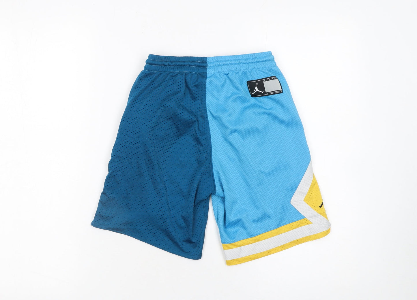 Nike Boys Blue Colourblock Athletic Basketball Shorts 8-10 Years