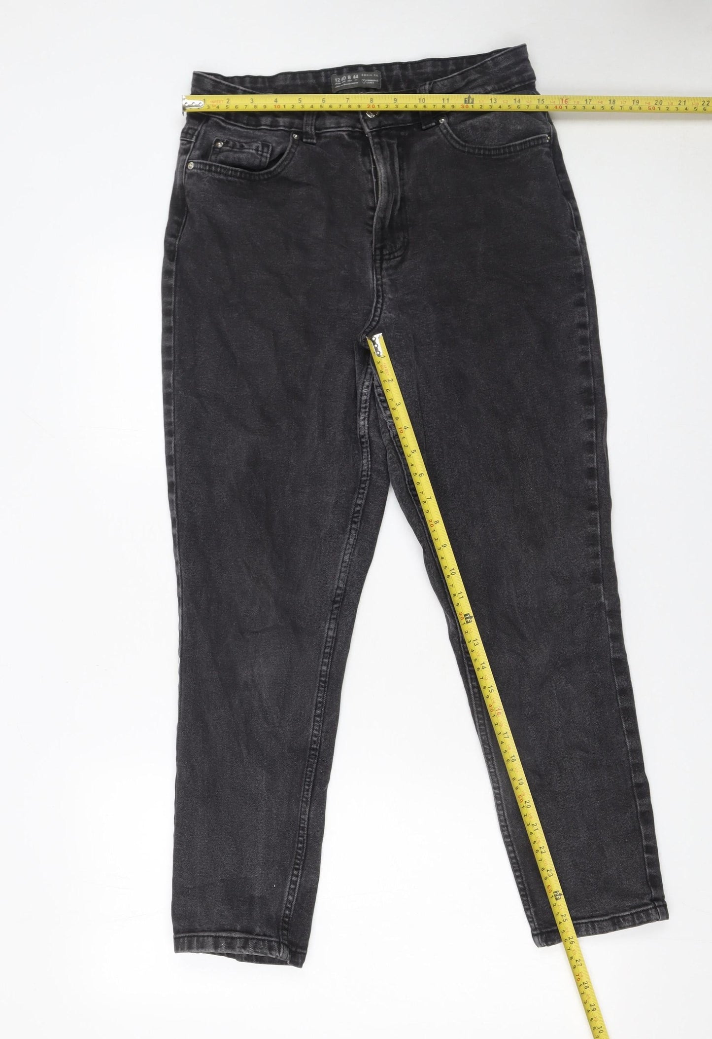 Primark Women’s Black Skinny Jeans Size 8 High Rise Stretch Denim