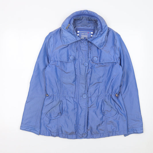Marks and Spencer Women Blue Size 8 Anorak Jacket