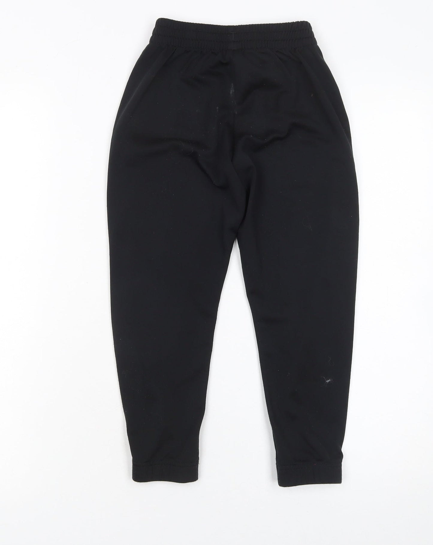 Adidas Boys Black Jogger Trousers 2XS 5-6 Years Elastic Waist Activewear