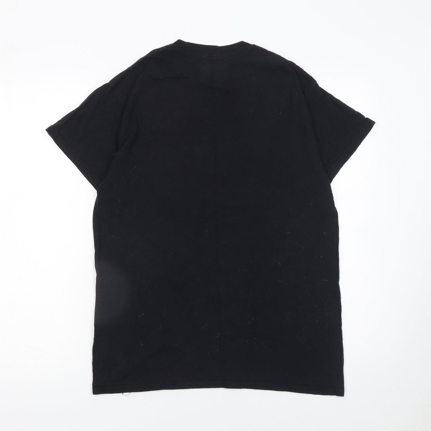 PrettyLittleThing Women Black Chicago Graphic Cotton T-Shirt Size S