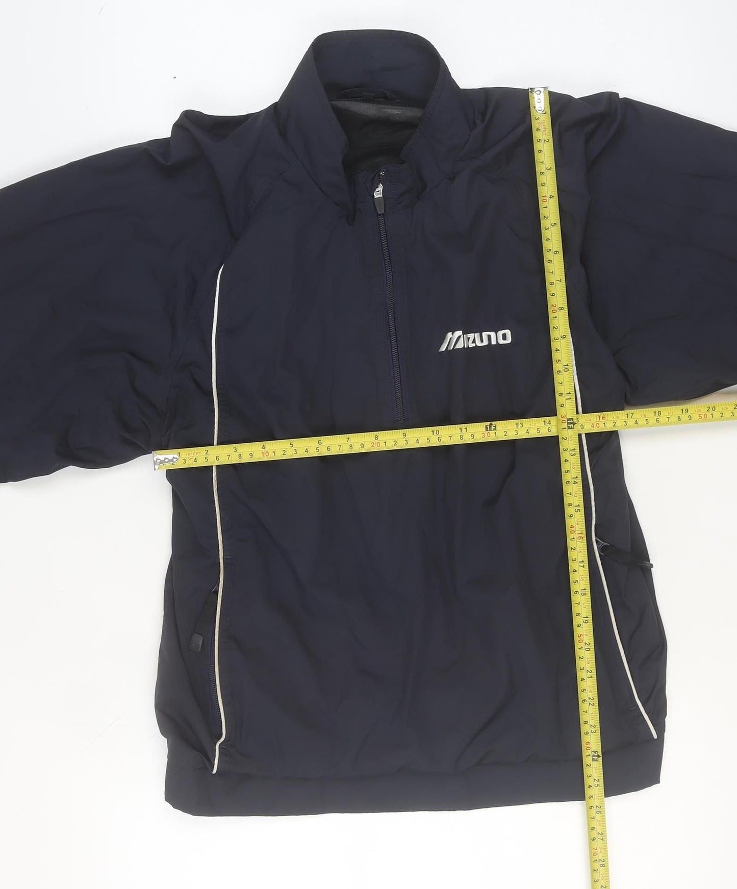 Mizuno Men's Blue Medium Track Jacket Lightweight Polyester