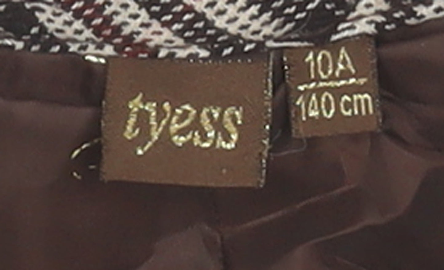 Tyess Girls Brown Check Chino Shorts Size 10A 140cm 100% Cotton