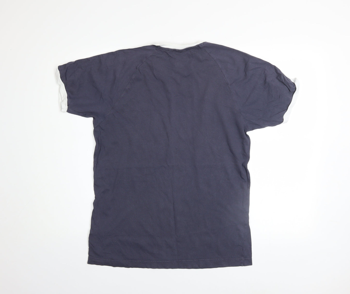 Adidas Men's Navy Blue Short Sleeve Crew Neck Cotton T-Shirt Size M