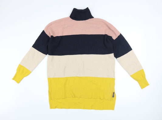 ONLY Women’s Multicolour Roll Neck Long Sleeve Knit Jumper L