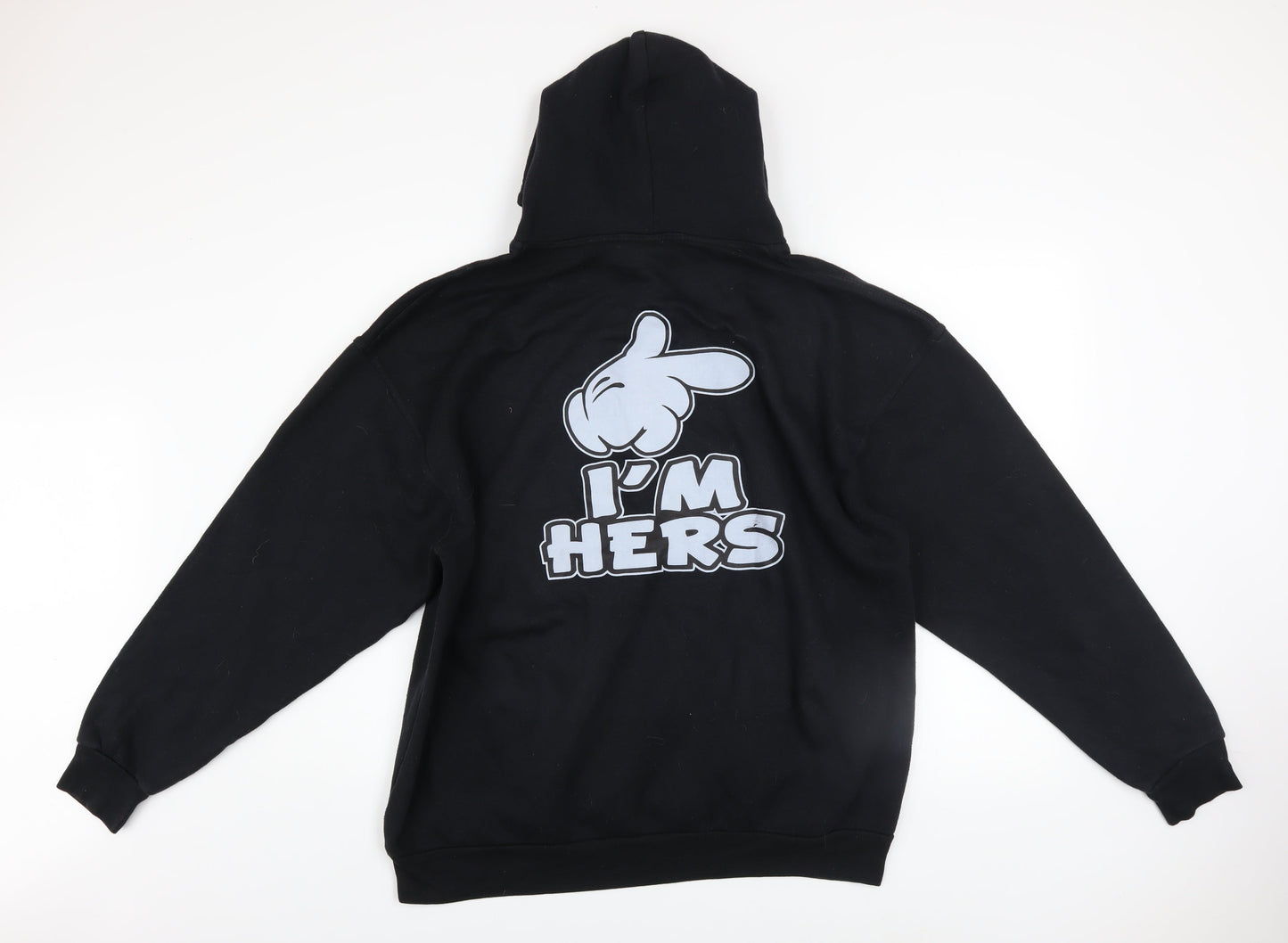 Jon Lauren Men's Black XL Pullover Funny Graphic Hoodie