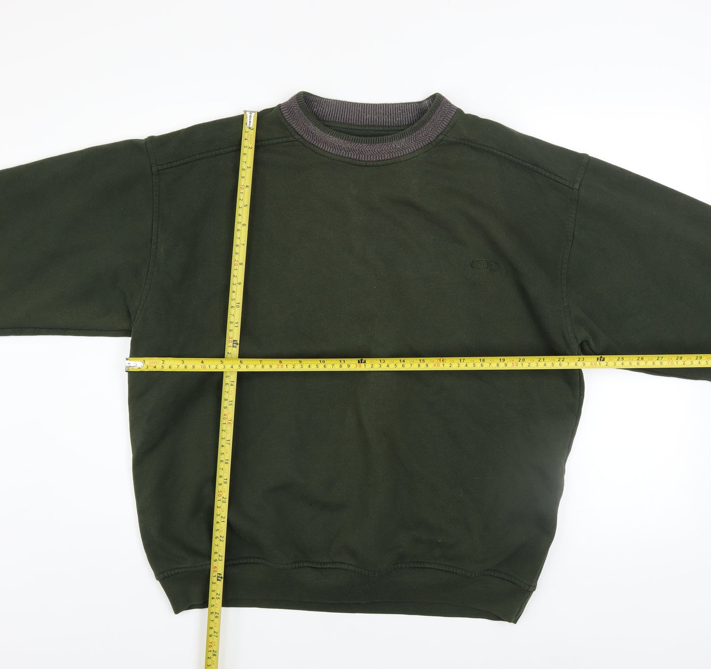 Luxador Mens Green XL Pullover Sweatshirt Crew Neck Casual Fleece