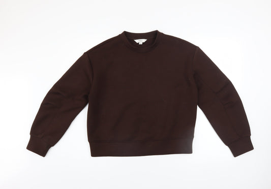 Marks and Spencer Womens Brown Crew Neck Pullover Sweatshirt Size S