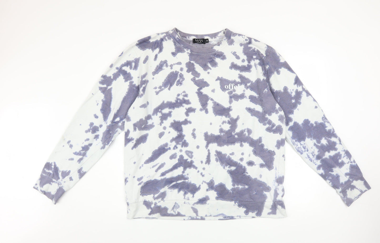 boohooMAN Men's Multicoloured Tie-Dye Pullover Sweatshirt M