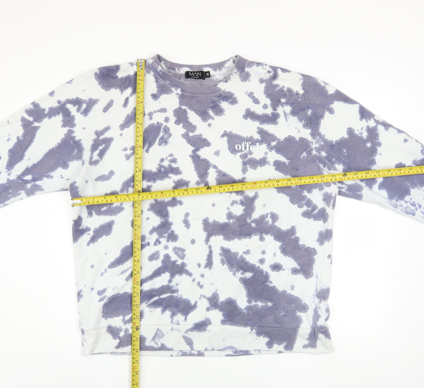boohooMAN Men's Multicoloured Tie-Dye Pullover Sweatshirt M