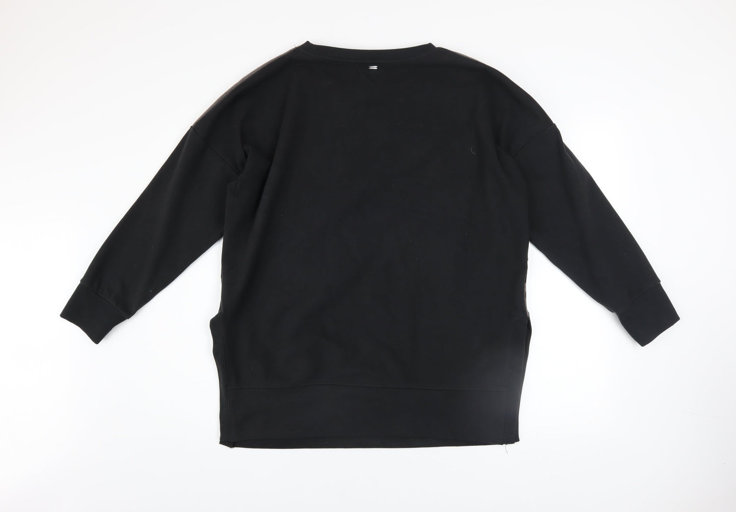 Next Women Black Leopard Print Pullover Sweatshirt Size 12