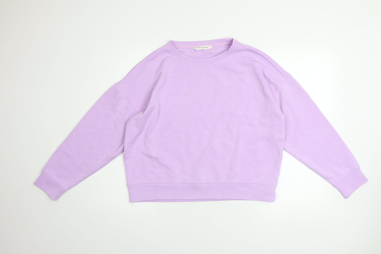 MSCH Copenhagen Women Lilac Pullover Sweatshirt Size M Viscose Blend