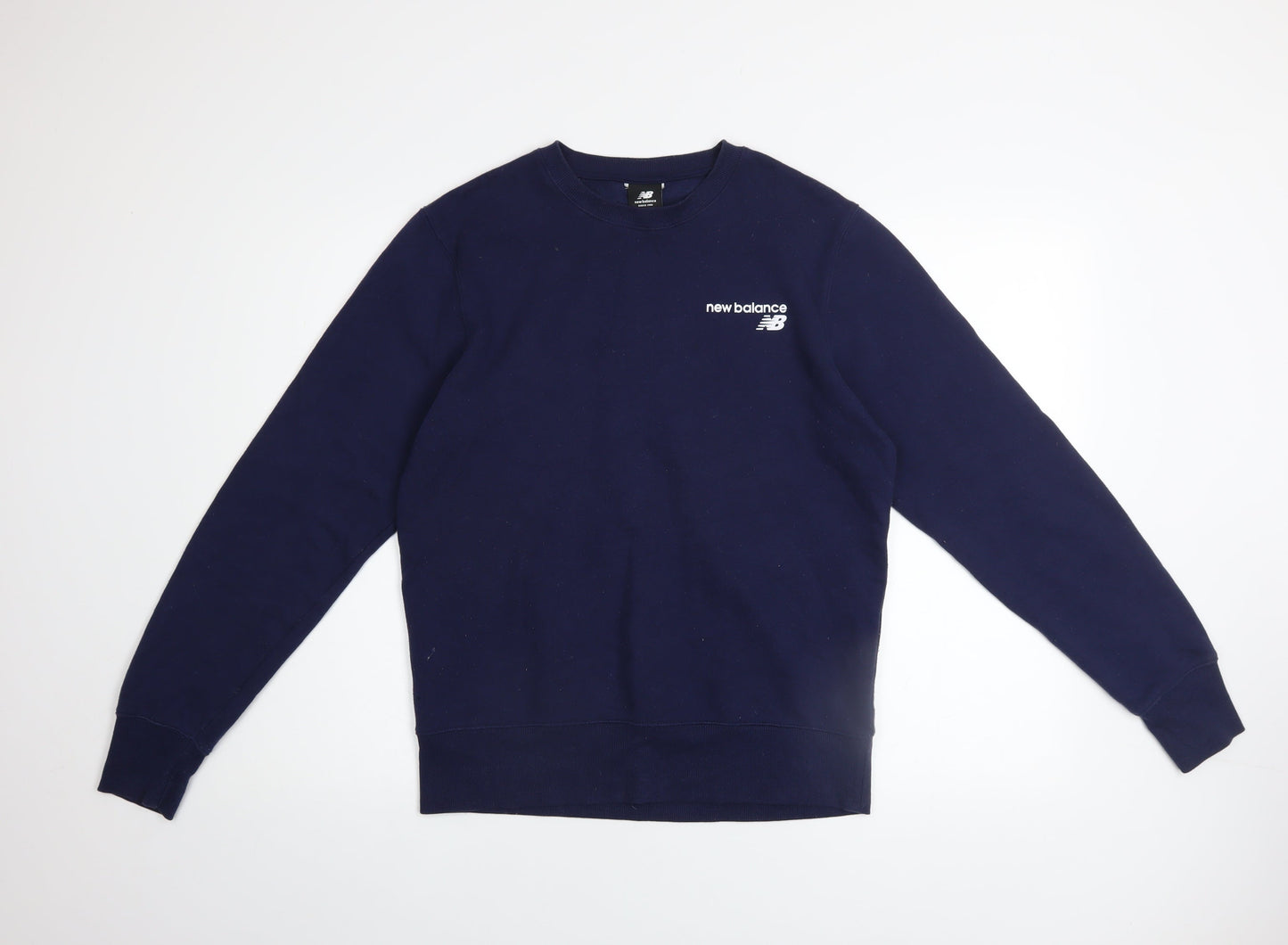 New Balance Men’s Blue Pullover Sweatshirt Size S Crew Neck Fleece