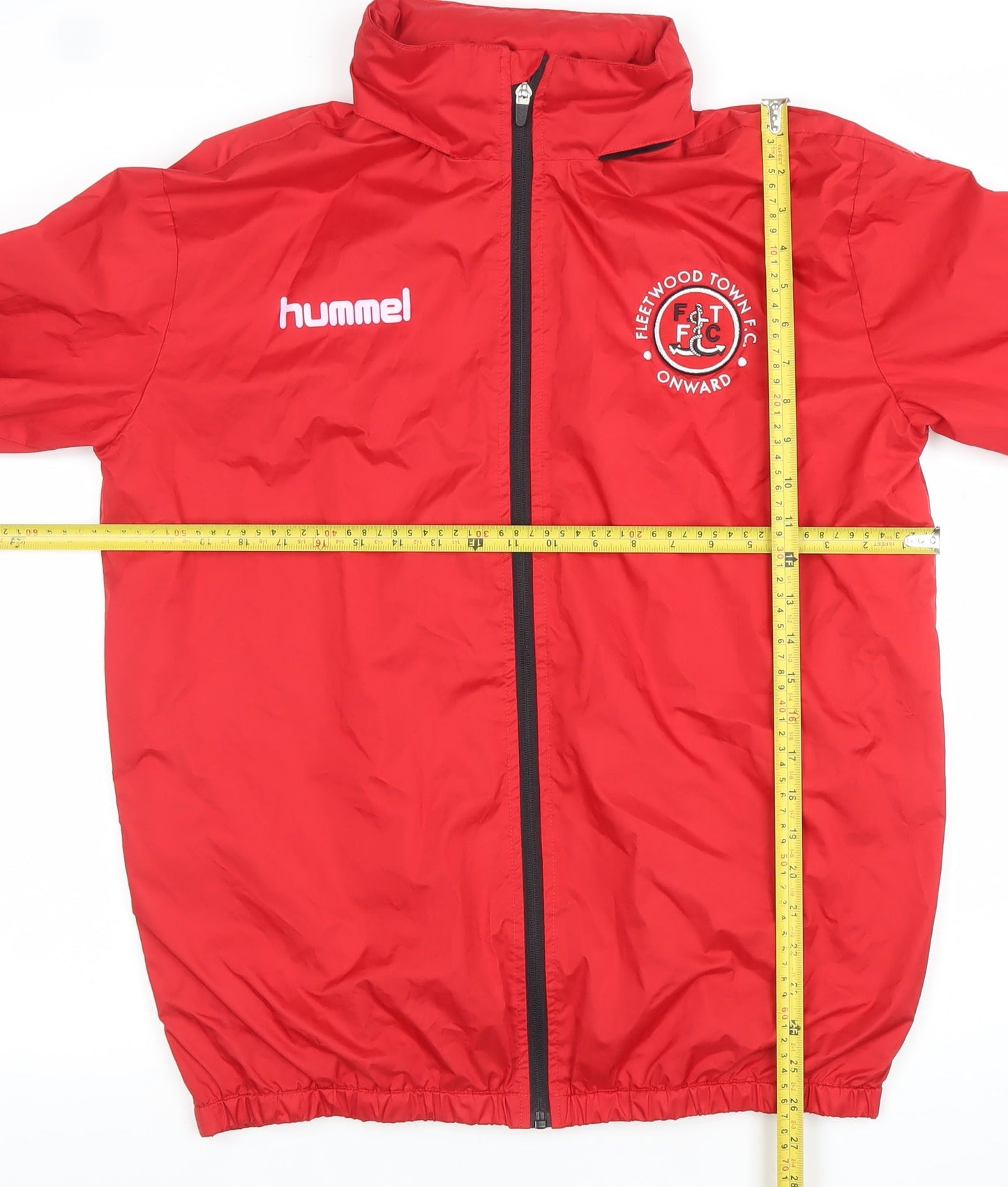 Hummel Men's Red L Windbreaker Sports Jacket Fleetwood Town