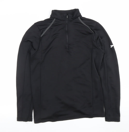 Slazenger Men's Black 1/4 Zip Athletic Pullover Sweatshirt Size M