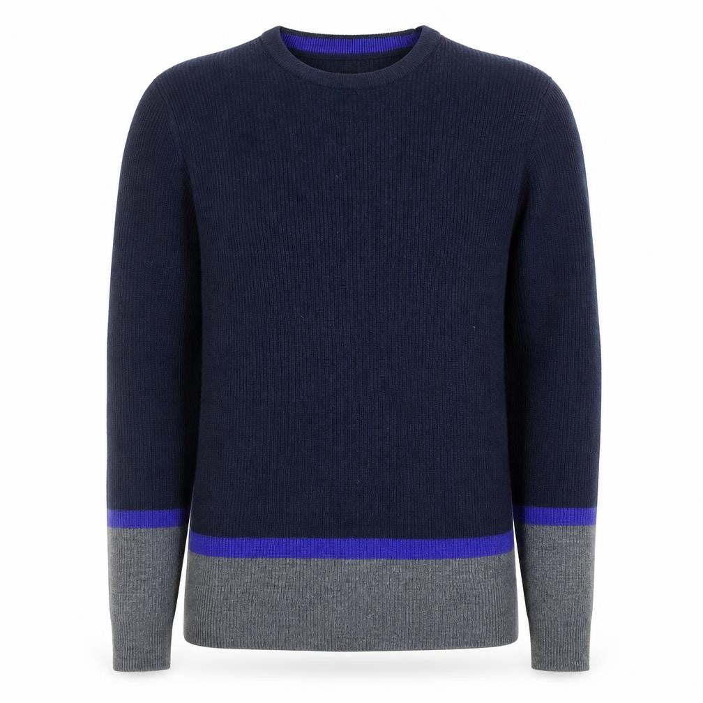Marks & Spencer Men’s Blue Grey Crew Neck Jumper L Regular Fit