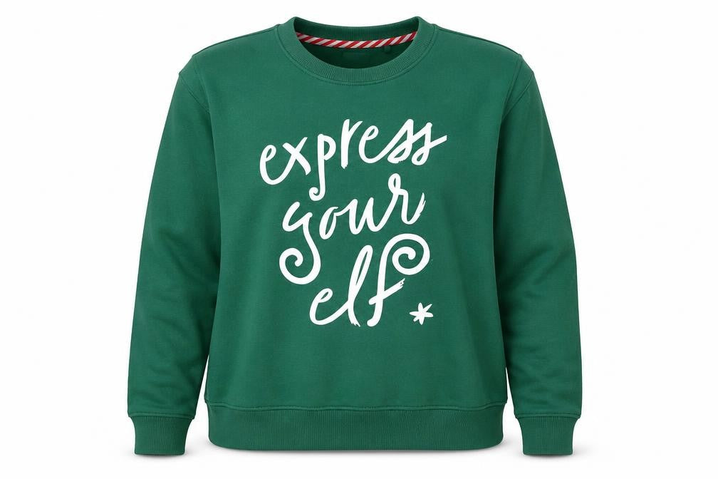 Sinsay Women's Green Christmas Pullover Jumper Size S
