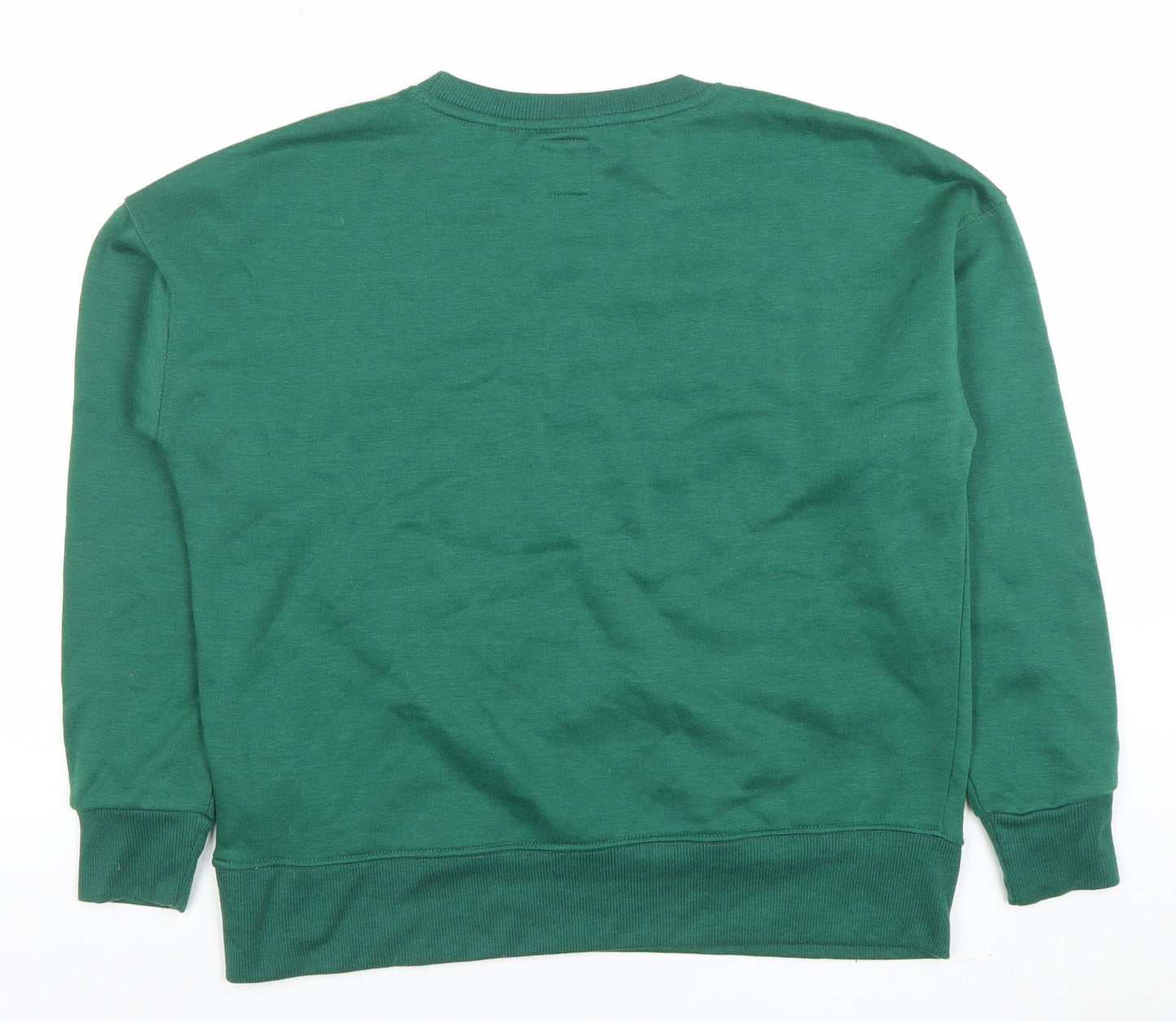 Sinsay Women's Green Christmas Pullover Jumper Size S