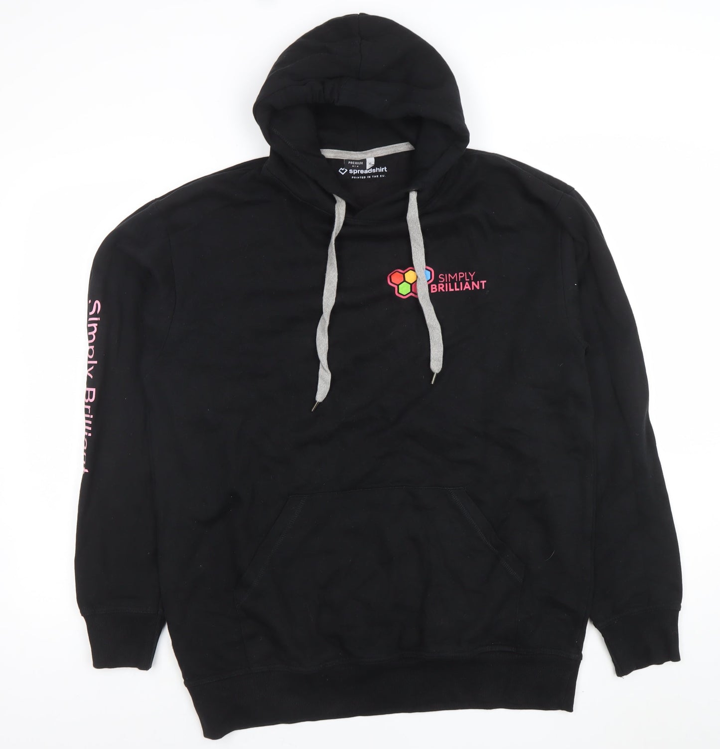 Spreadshirt Men’s Black XL Pullover Hoodie Simply Brilliant Design