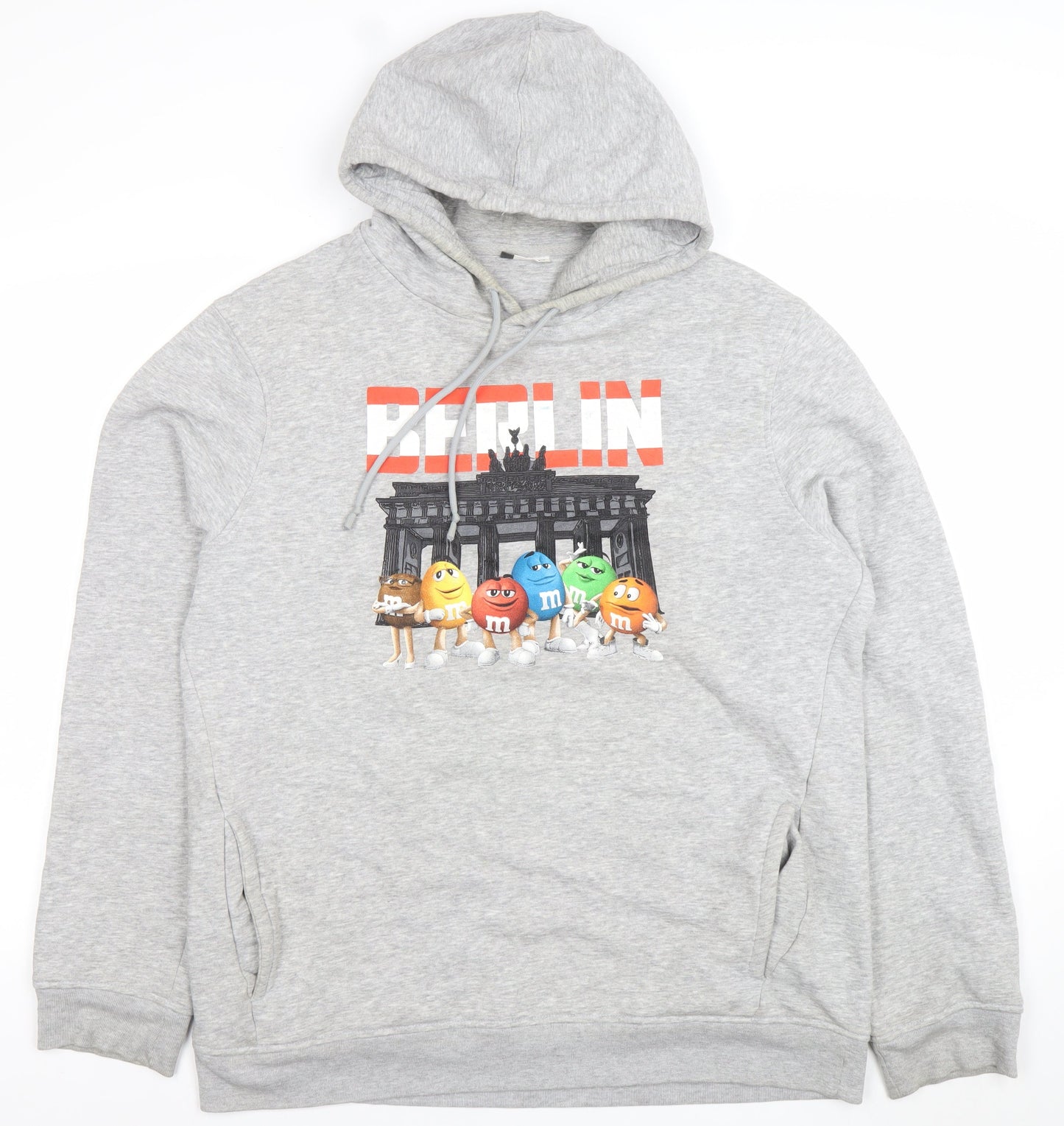 B&C Collection Men's Grey Berlin M&M's Pullover Hoodie XL