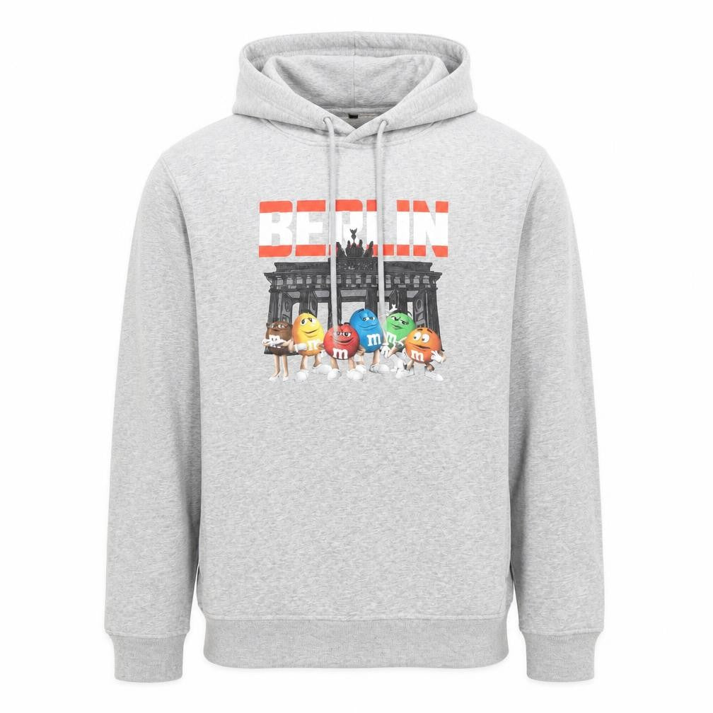 B&C Collection Men's Grey Berlin M&M's Pullover Hoodie XL