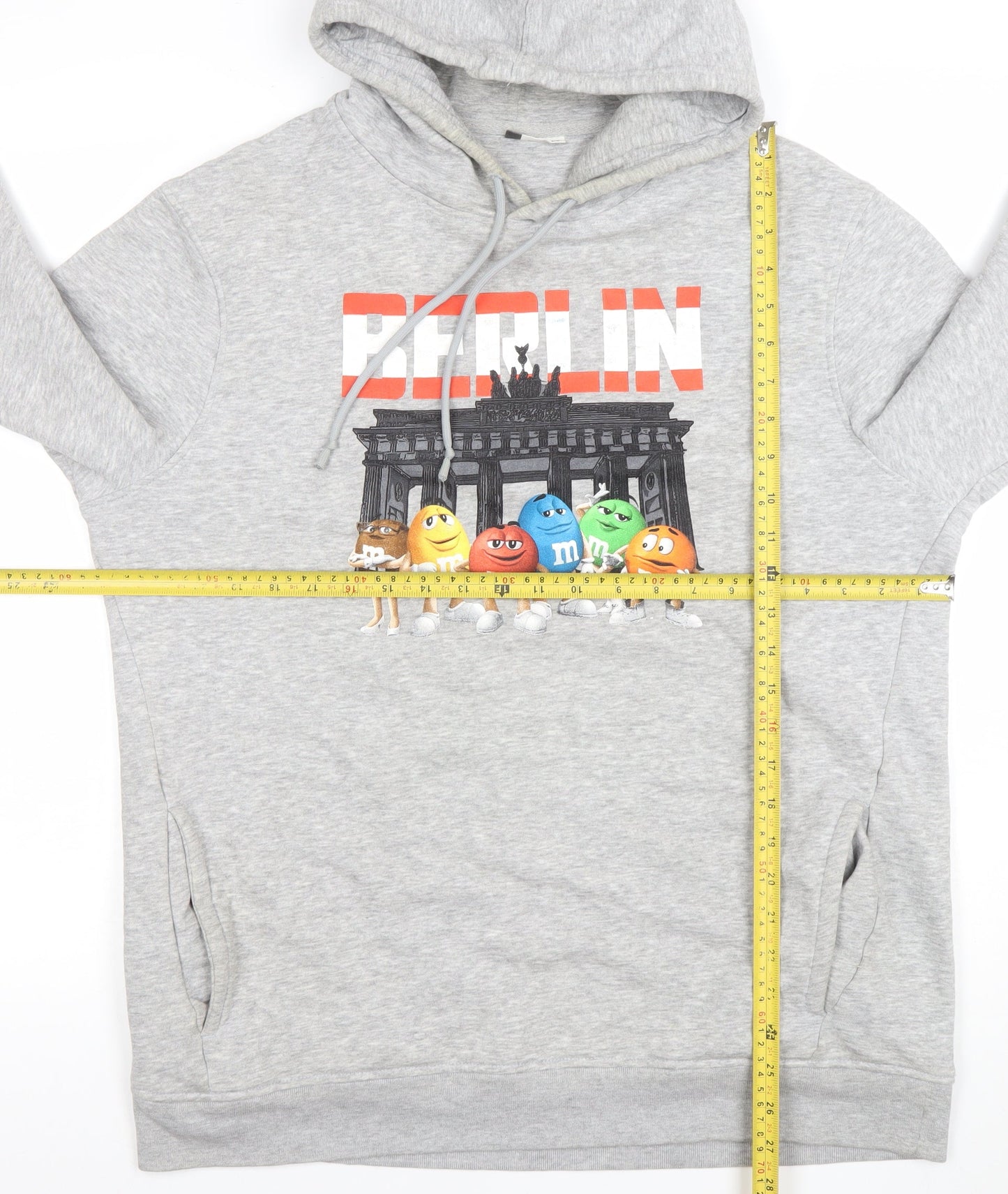 B&C Collection Men's Grey Berlin M&M's Pullover Hoodie XL