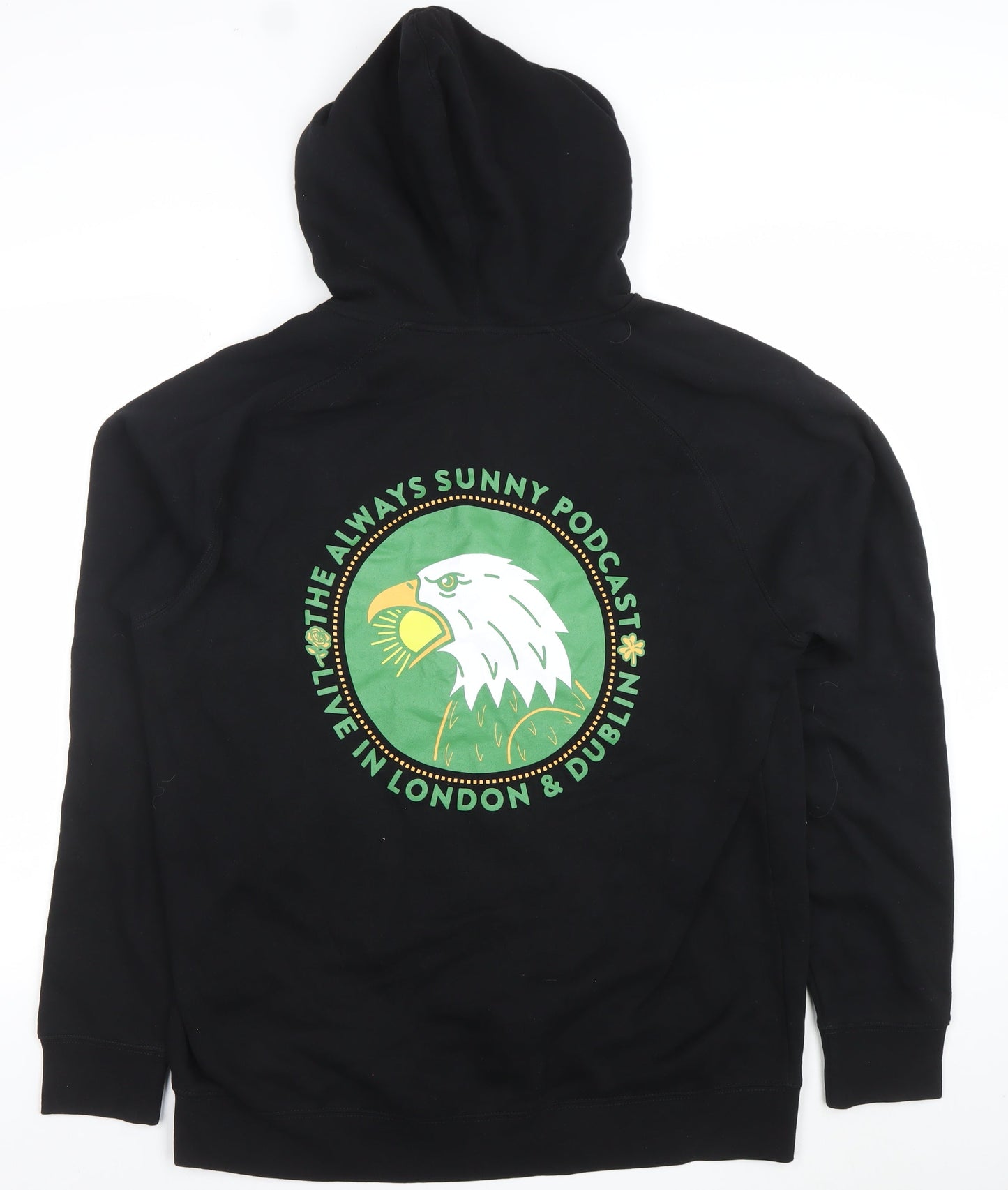 AS Colour Men's Black Full Zip Hoodie XL Graphic Live 2023 Sweatshirt