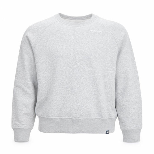 New Balance Men Grey Small Pullover Crew Neck Sweatshirt