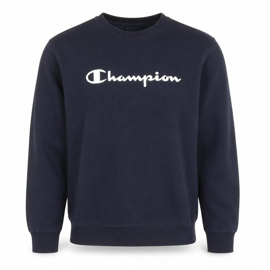 Champion Mens Blue Large Crew Neck Fleece Sweatshirt Pullover