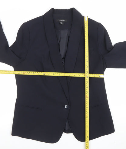 Back view of Atmosphere Women's Black, size 14, Single Breasted Shawl Blazer