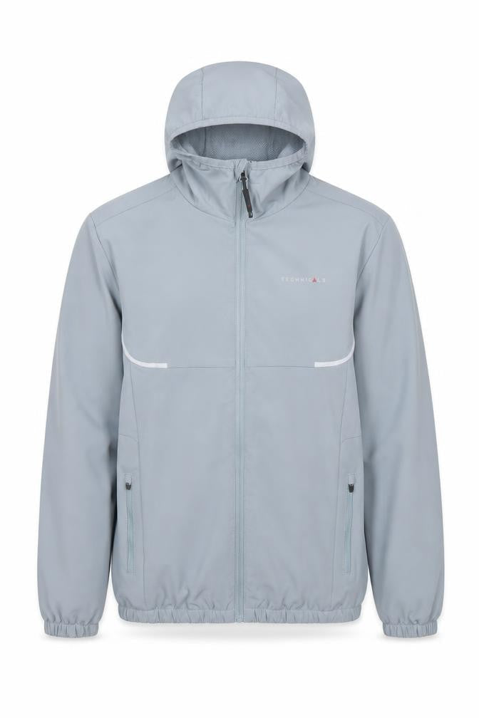 Technicals Boys Grey Hooded Soft Shell Jacket 13 Years Full Zip Outdoor